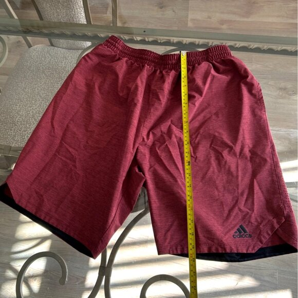 Adidas Mens Red Heathered Athletic Shorts Size XL - Picture 5 of 6